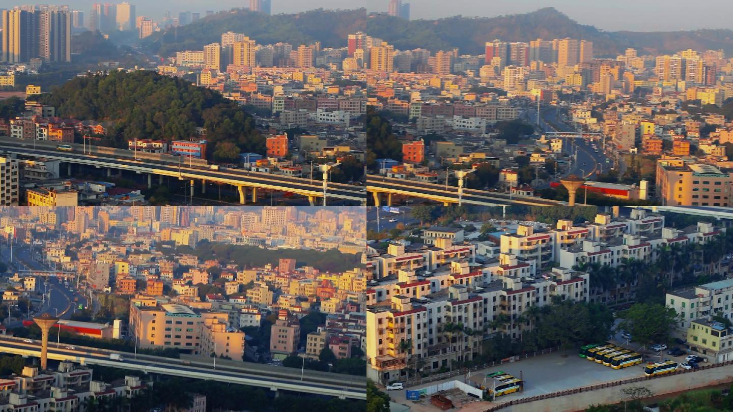 深圳建筑群高速交通城市经济发展