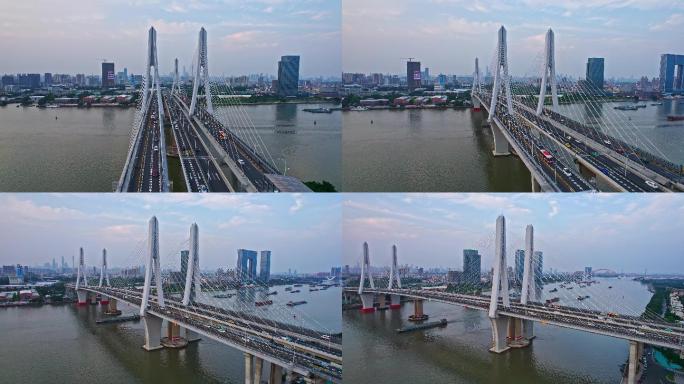 大桥航拍 广州洛溪大桥