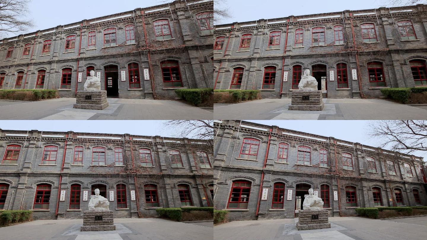 北京鲁迅中学里的鲁迅雕像