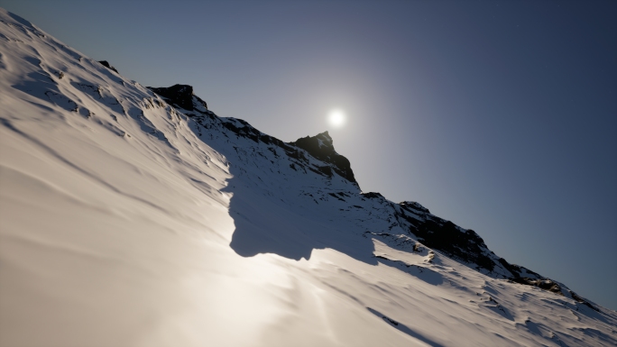 震撼雪山星空银河日出夜转日航拍延时背景