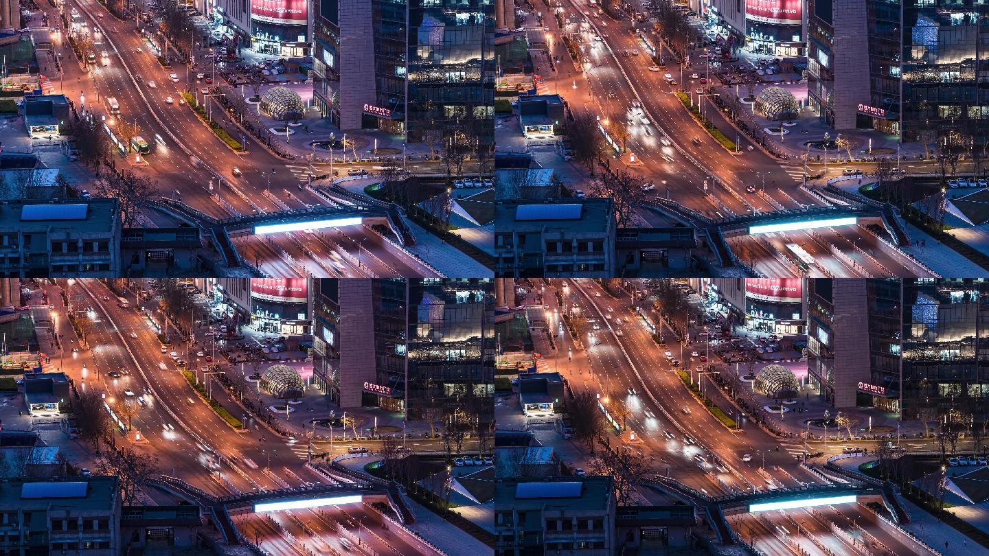 中山路城市夜景車流延時_3840x2160_高清視頻素材下載(編號:7978972)