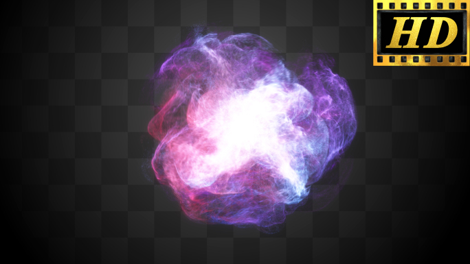 【通道】唯美紫色粒子能量球