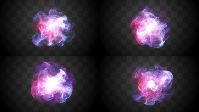 【通道】唯美紫色粒子能量球