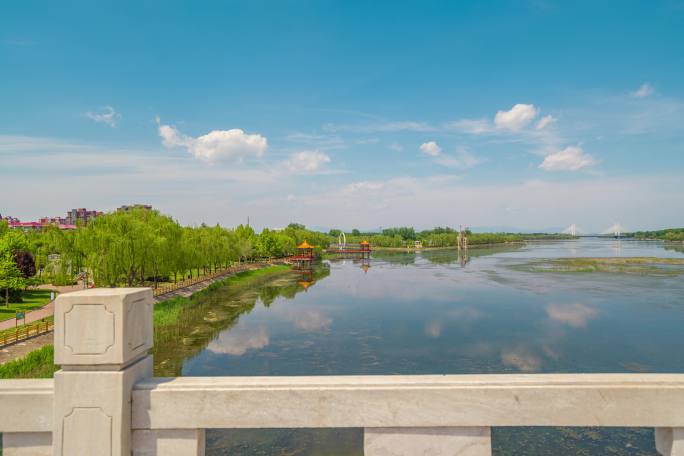 运河公园 南水北调工程 湿地公园 8K