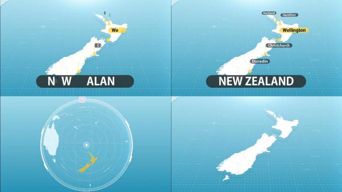 新西兰地图区位优势辐射地区展示地理位置