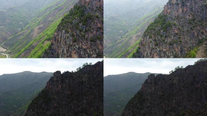 甘肃省甘南迭部县益哇乡扎尕那航拍风景