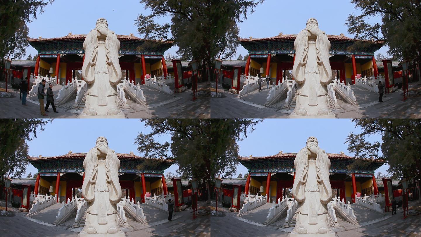 北京孔庙里的孔子雕像
