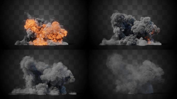 【通道】核爆炸核裂变爆炸烟雾火焰