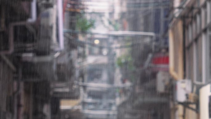 4K正版-下雨天电影感雨滴空镜