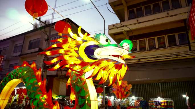 农历新年灯笼龙灯中国节