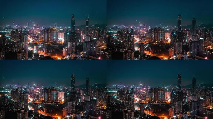 4K无损 罗湖城市地标夜景