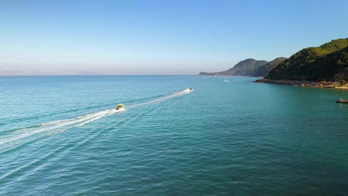 深圳 海边 快艇 大海 杨梅坑