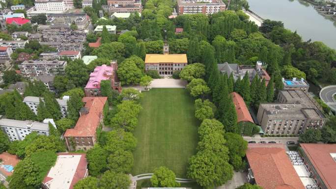 苏州大学 航拍 地面空景 4K