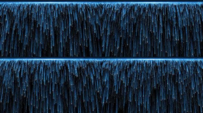 蓝色粒子瀑布流动