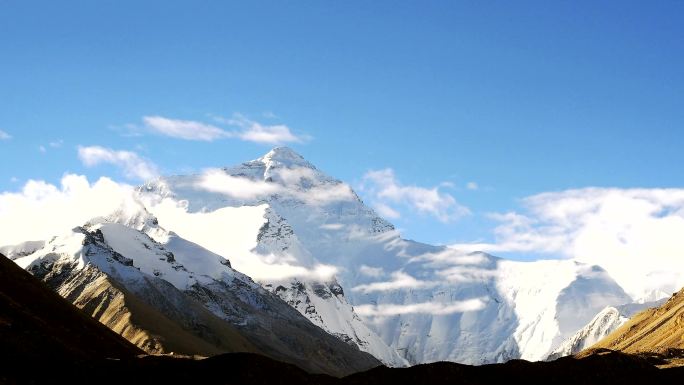 珠穆朗玛峰高清时空站视频。西藏中国