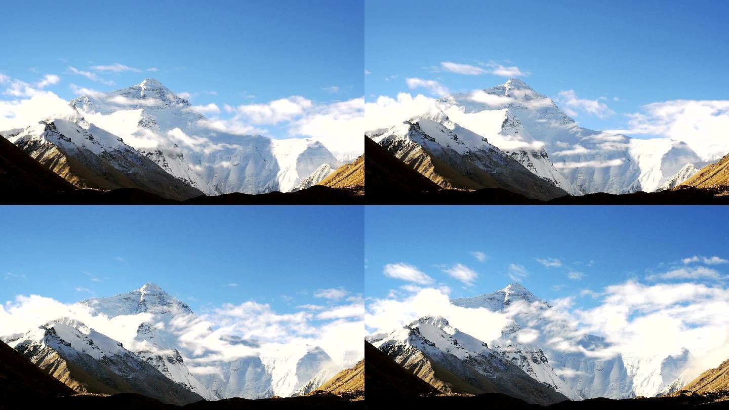 珠穆朗玛峰高清时空站视频。西藏中国