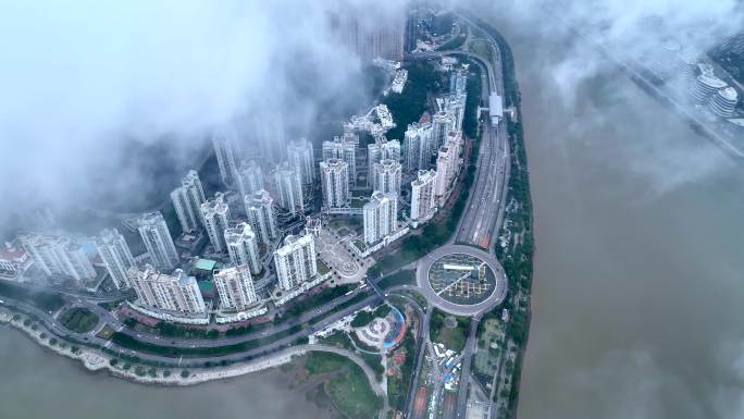 航拍澳门-住宅区