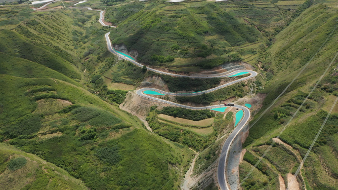 2K盘山公路 乡村振兴 四好农村路航拍