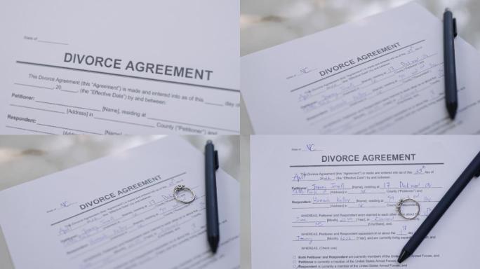 离婚协议书的三个戏剧性镜头