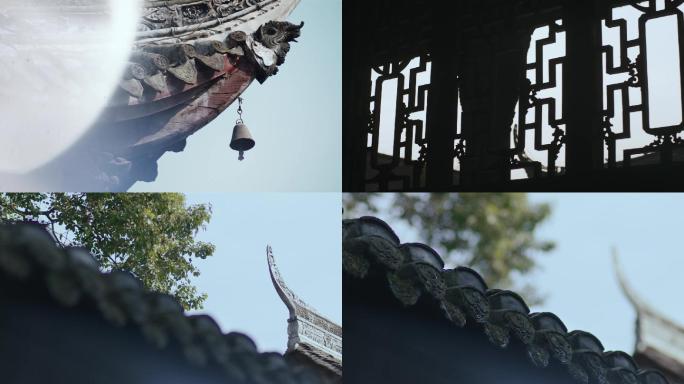 古建筑东方意境建筑光影中式屋檐窗户