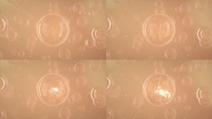 水分子3D动画化妆品广告素材背景