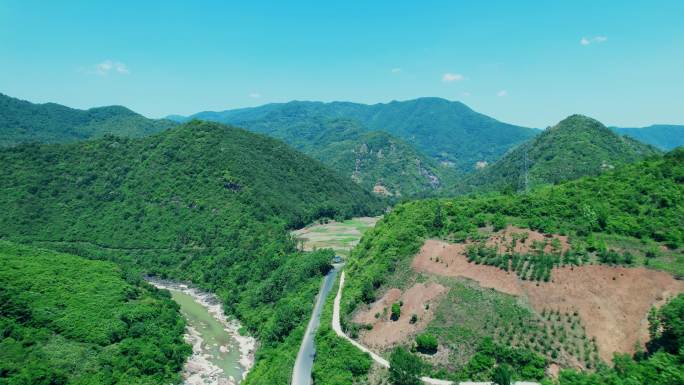 陕西汉中 秦岭山脉 绿水青山 盘山公路