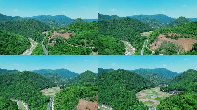 陕西汉中 秦岭山脉 绿水青山 盘山公路