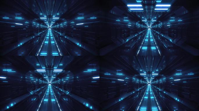 C4D科技隧道穿梭无缝循环动画