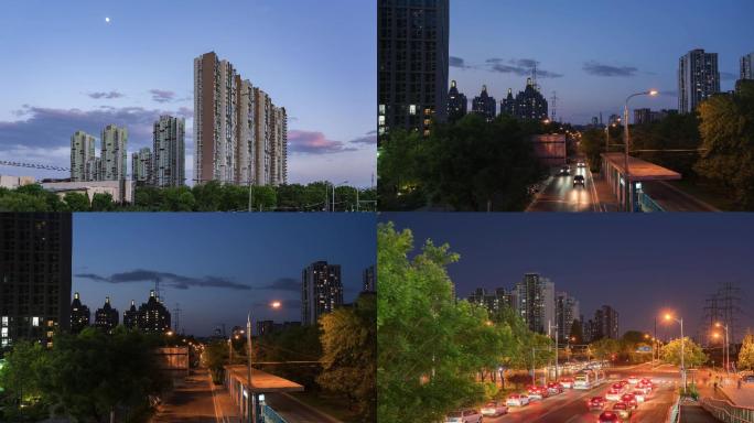 北京城市日转夜延时摄影4K视频