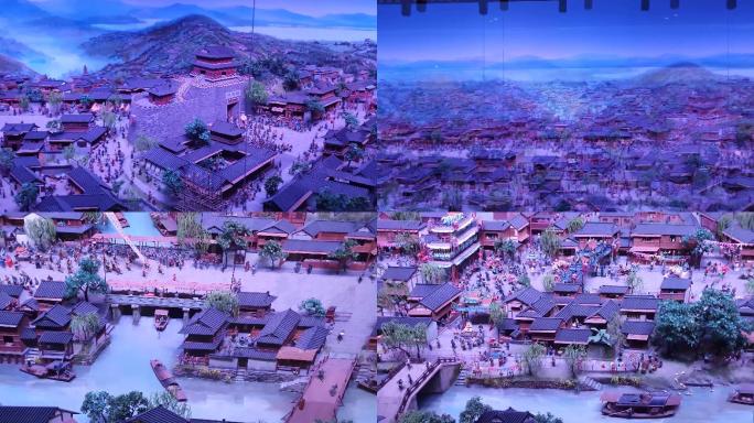 4K杭州城隍阁之南宋杭城风情图扫描