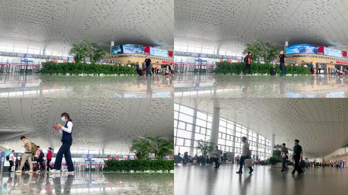 4K徐州观音机场带口罩人群