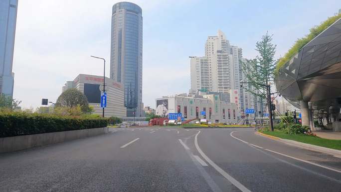 上海封城中的晴空街道建筑