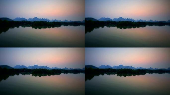 桂林山水晚霞黄昏