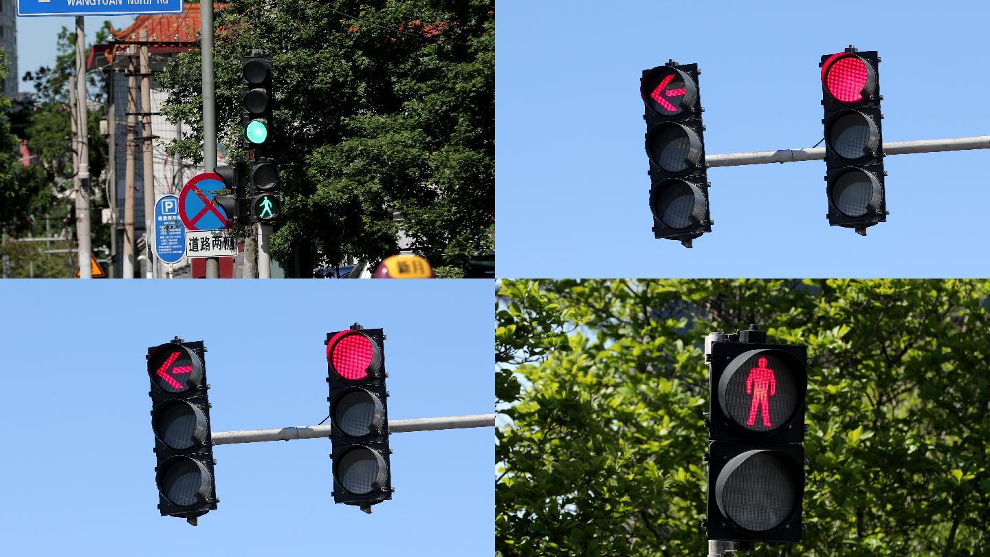 4k红绿灯 人行道信号灯 红灯 绿灯