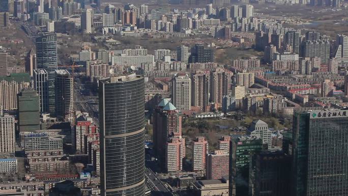 国贸顶层鸟瞰北京城市全景