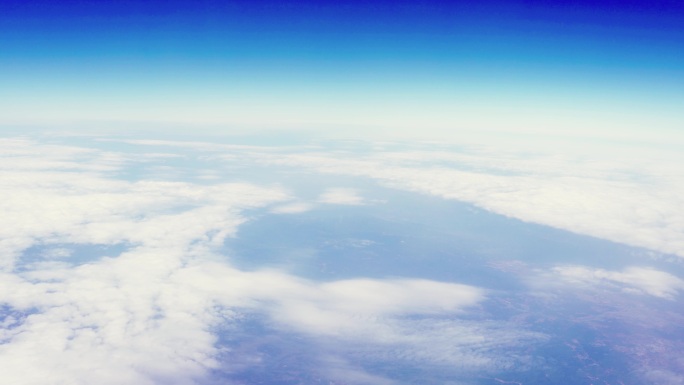 【正版素材】飞机在高空上看云海