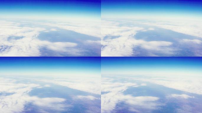 【正版素材】飞机在高空上看云海