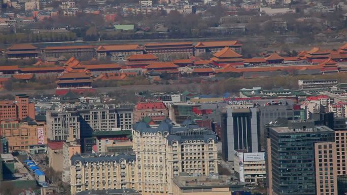 国贸顶层鸟瞰北京城市中心区