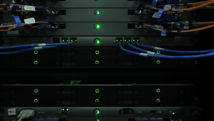 超级计算机 网线 端口 高科技精密设备