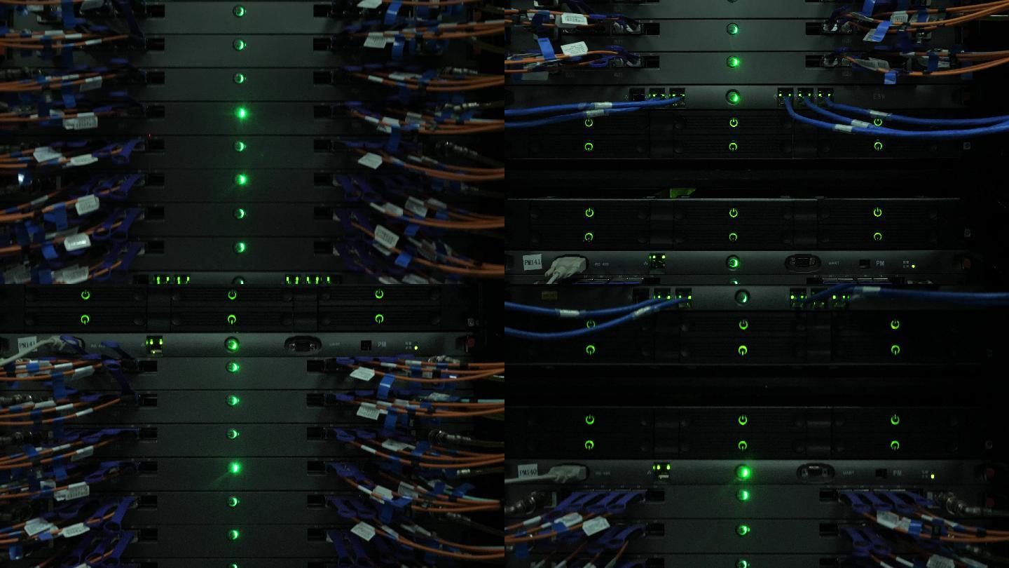 超级计算机 网线 端口 高科技精密设备