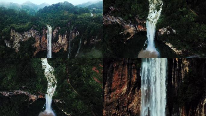 瀑布 自然生态 悬崖峭壁 飞流直下
