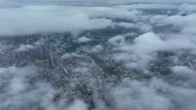 【4K正版】云层下的深圳龙岗区