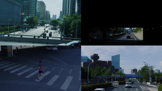 疫情下的北京，无人街道，国贸，北京空镜头