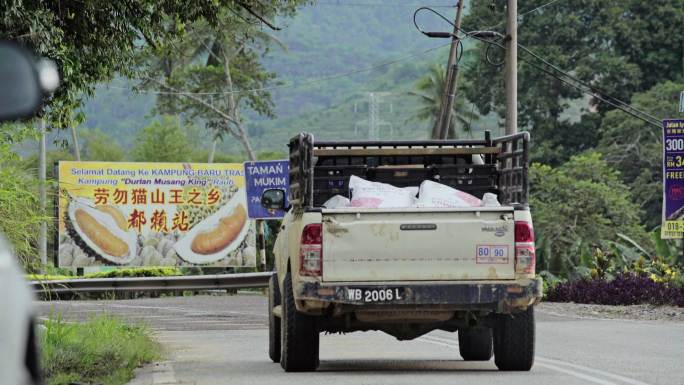 马拉西亚榴莲之乡小镇航拍