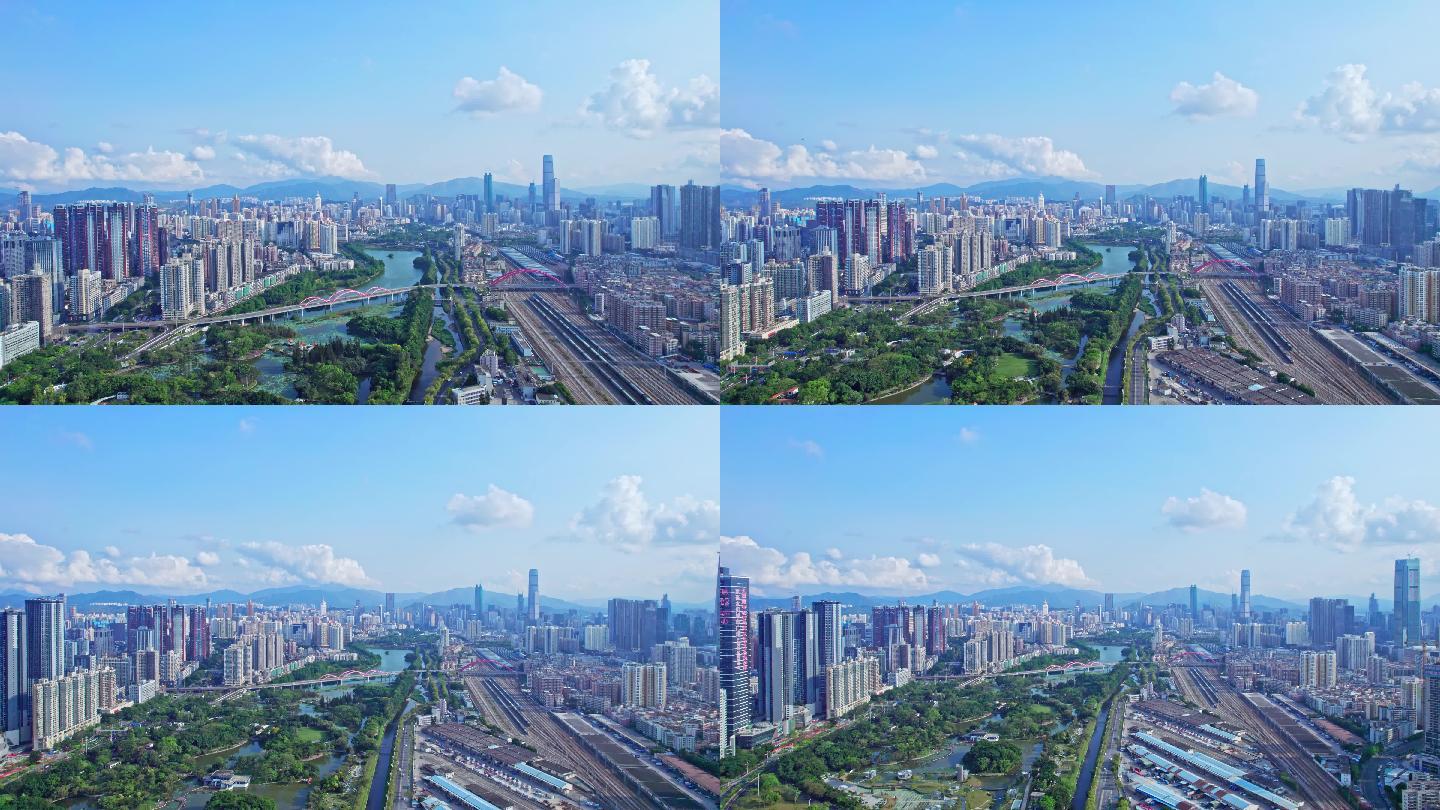 【原创正版4K】 深圳城市风光洪湖公园