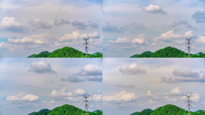 重庆南山蓝天白云