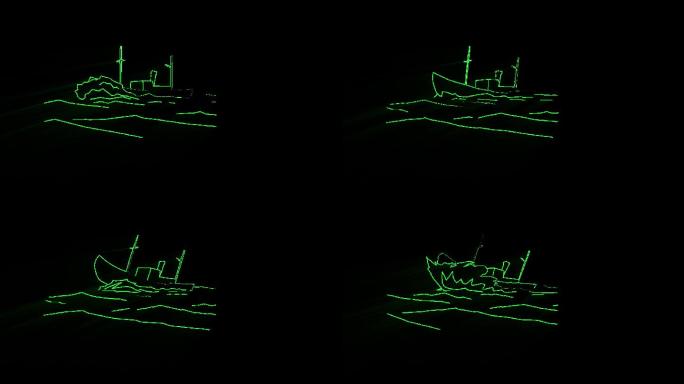 乘风破浪-轮船-海航投影-户外全息投影秀