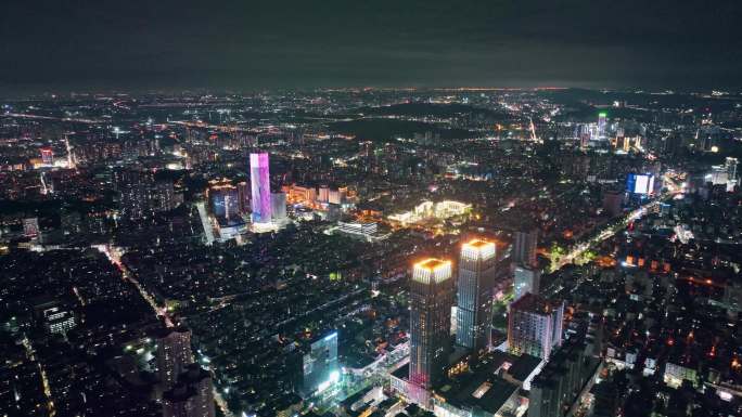 【4K超清】中山市利和广场夜景航拍