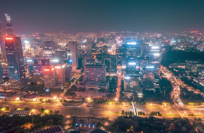 [有版权]4k延时航拍夜景济南高新区