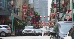 旧金山街道：唐人街视频素材